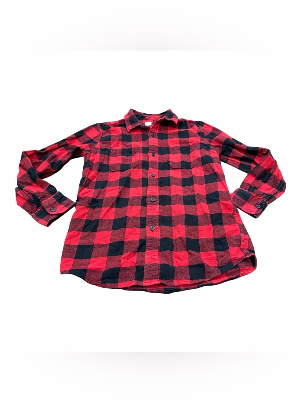 Gap Kids Boy's Buffalo Plaid Flannel Shirt Size XXL 14-16 Red Black Check